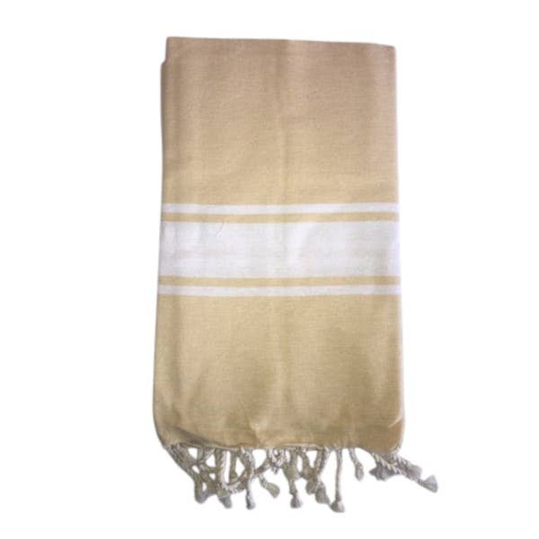 Fouta tradi sable, Beach Towel coton recyclé 200x100cm