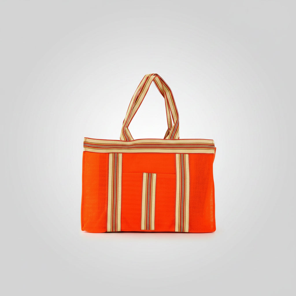 Sac plage nylon recyclé orange