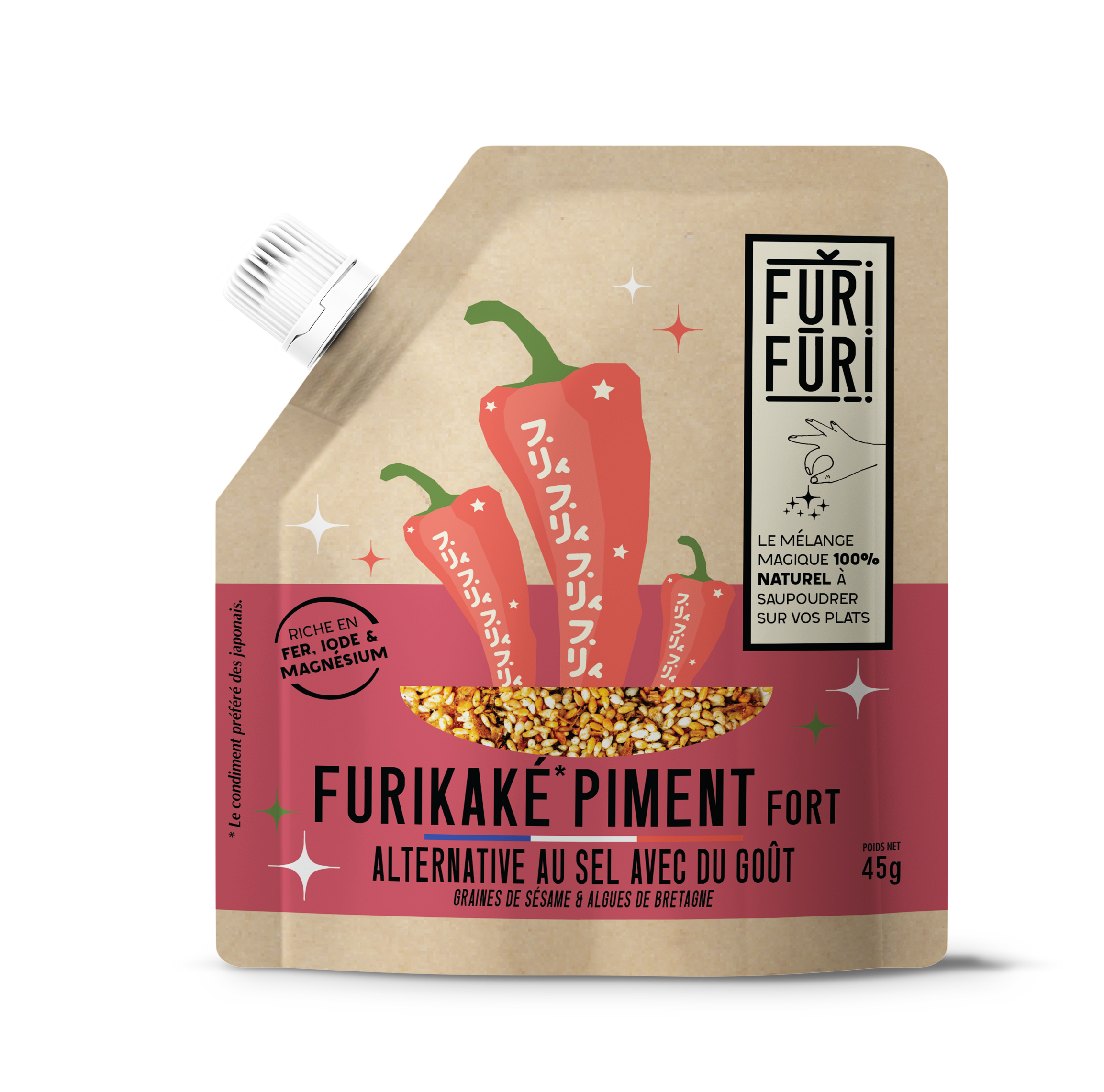 Furikake Piment - Condiment sésame & algues -alternative sel