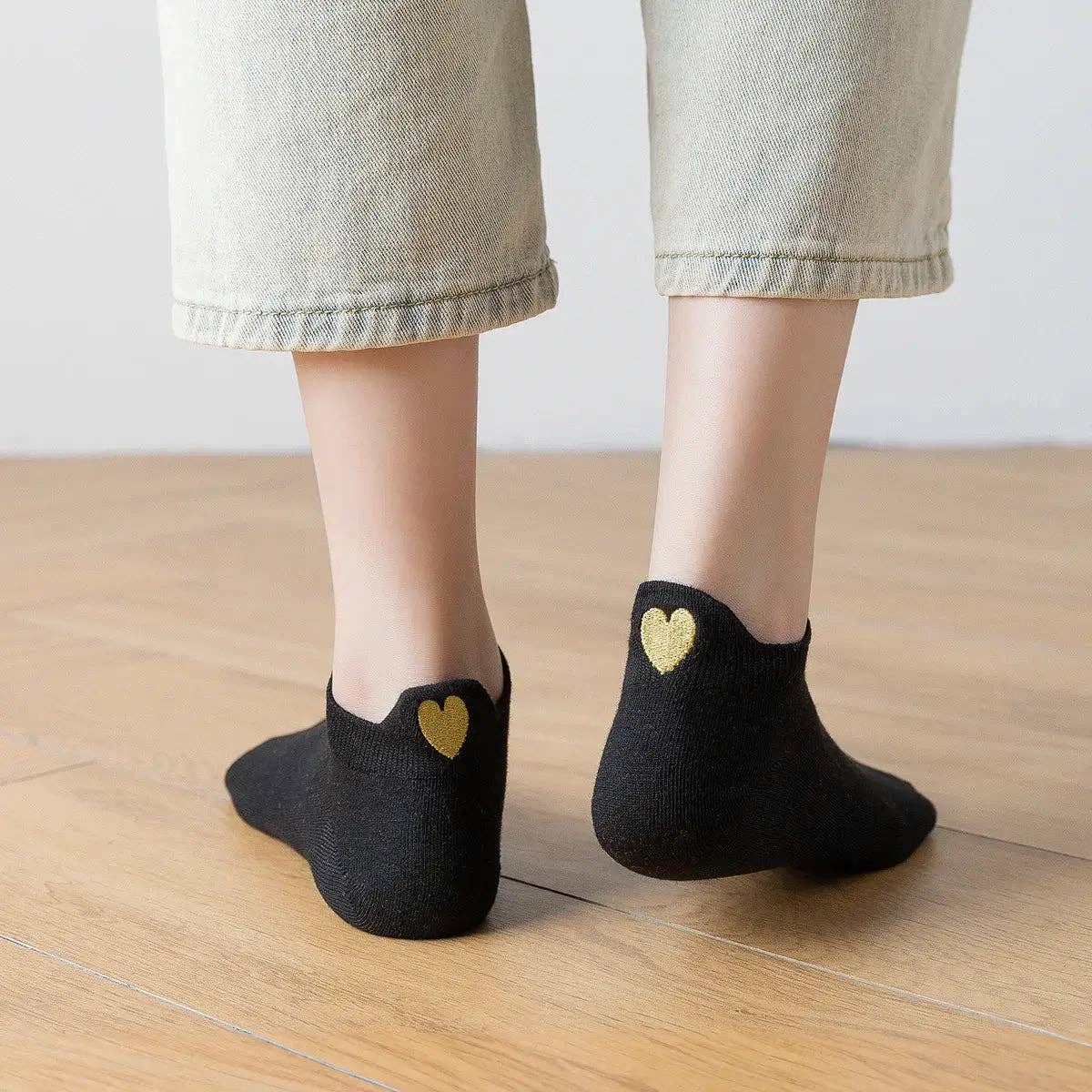 Chaussettes Languette Coeur Doré Femme I 35-41