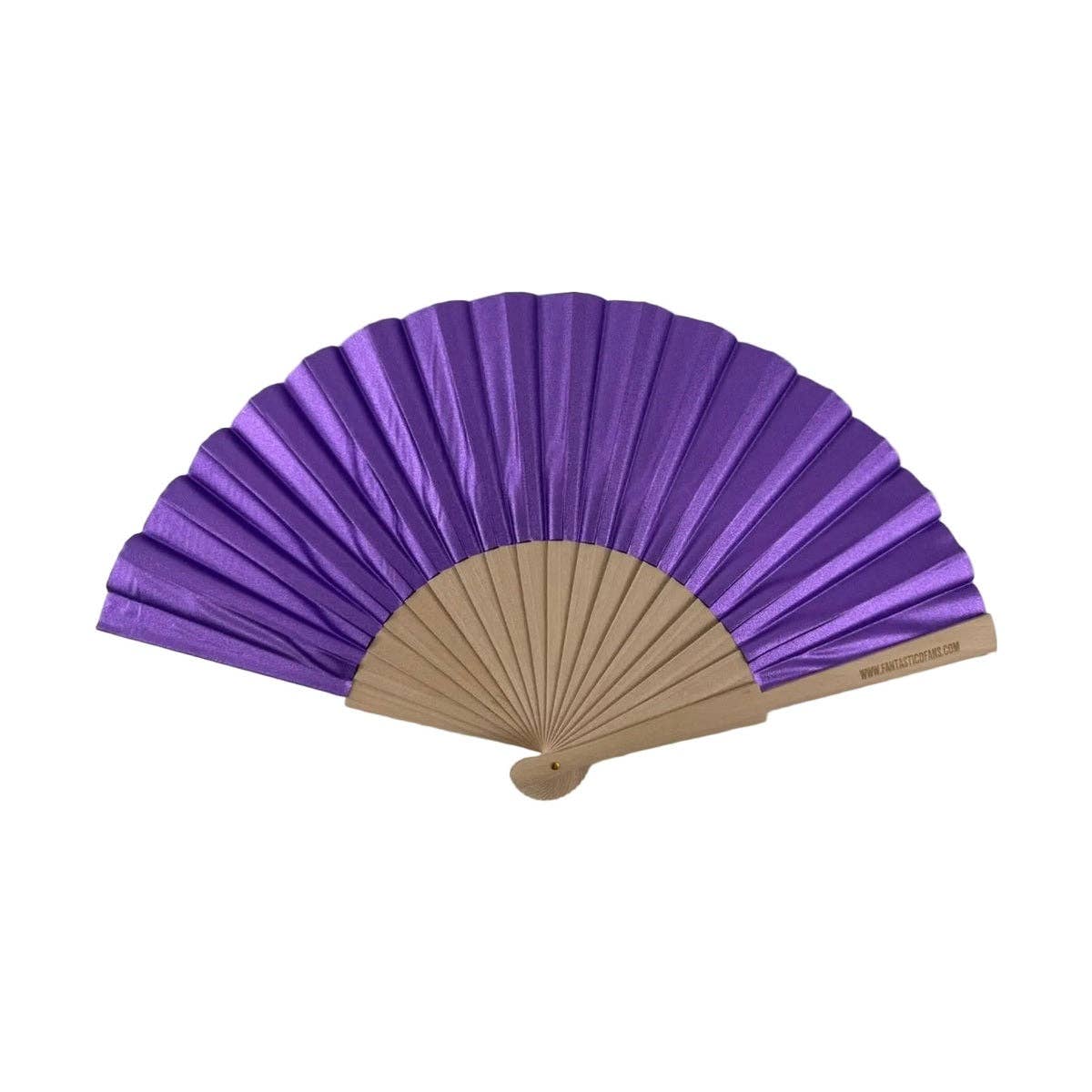 Éventail chatoyant nacré violet 23 cm