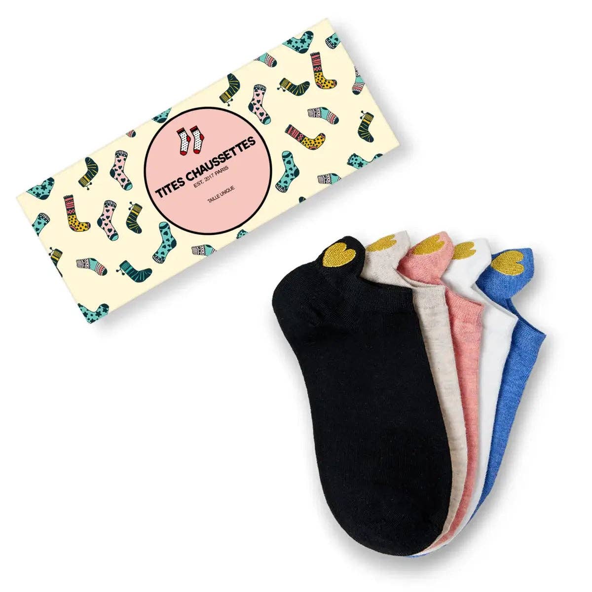 Chaussettes Languette Coeur Doré Femme I 35-41