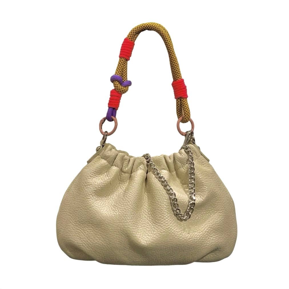 Sac cuir grainé cordon Plissa S