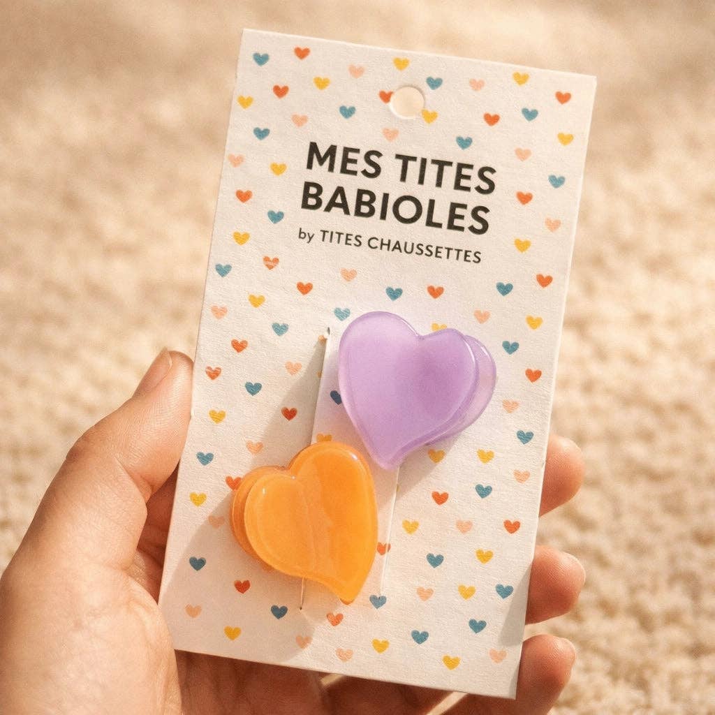 Lot de 2 Pinces Cheveux Petit Coeur I Femme