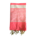 Fouta Paul rose fluo, Beach Towel coton recyclé 200x100cm