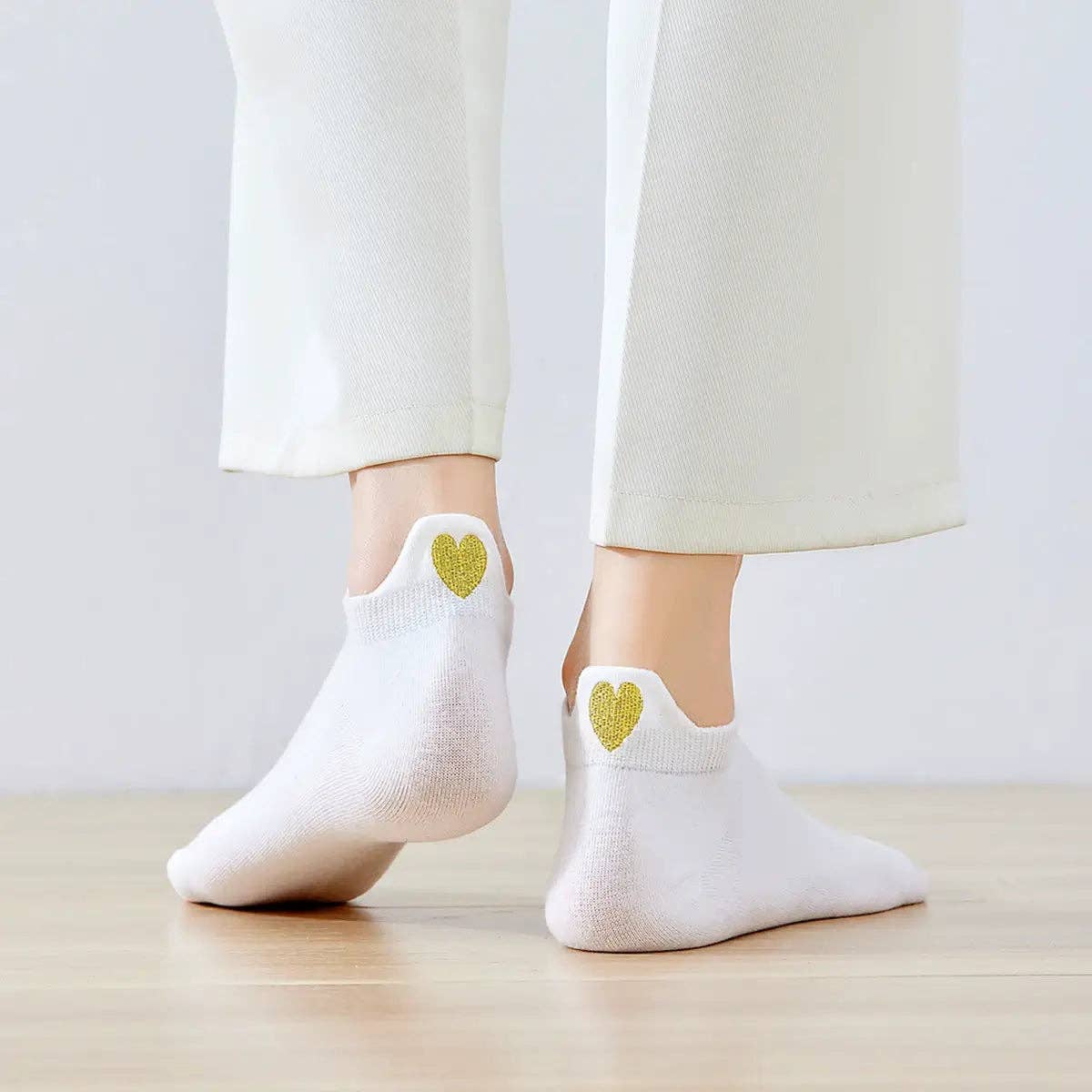Chaussettes Languette Coeur Doré Femme I 35-41