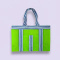 Grand sac de plage nylon recyclé Vert Anis