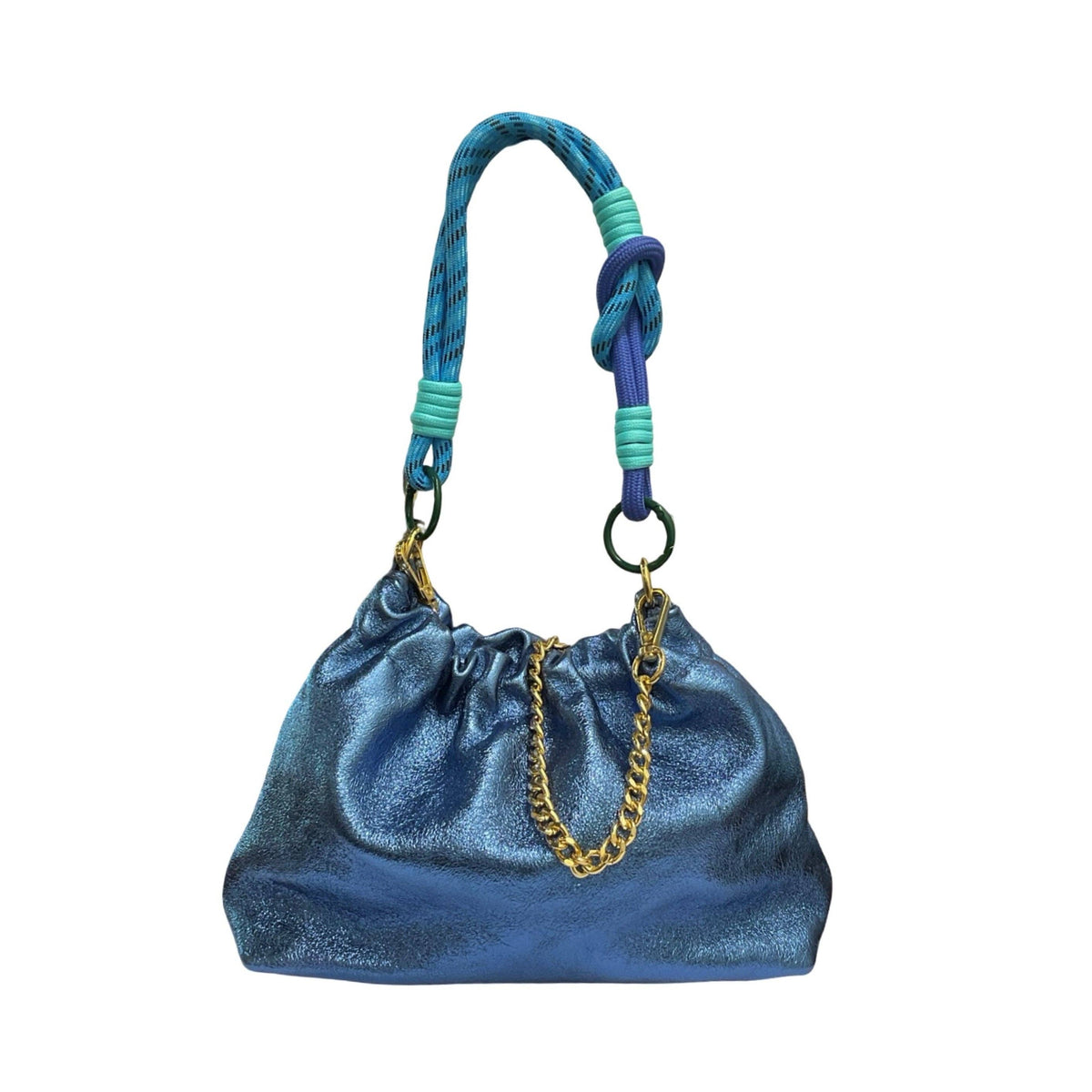 Sac cuir irisé cordon Plissa S