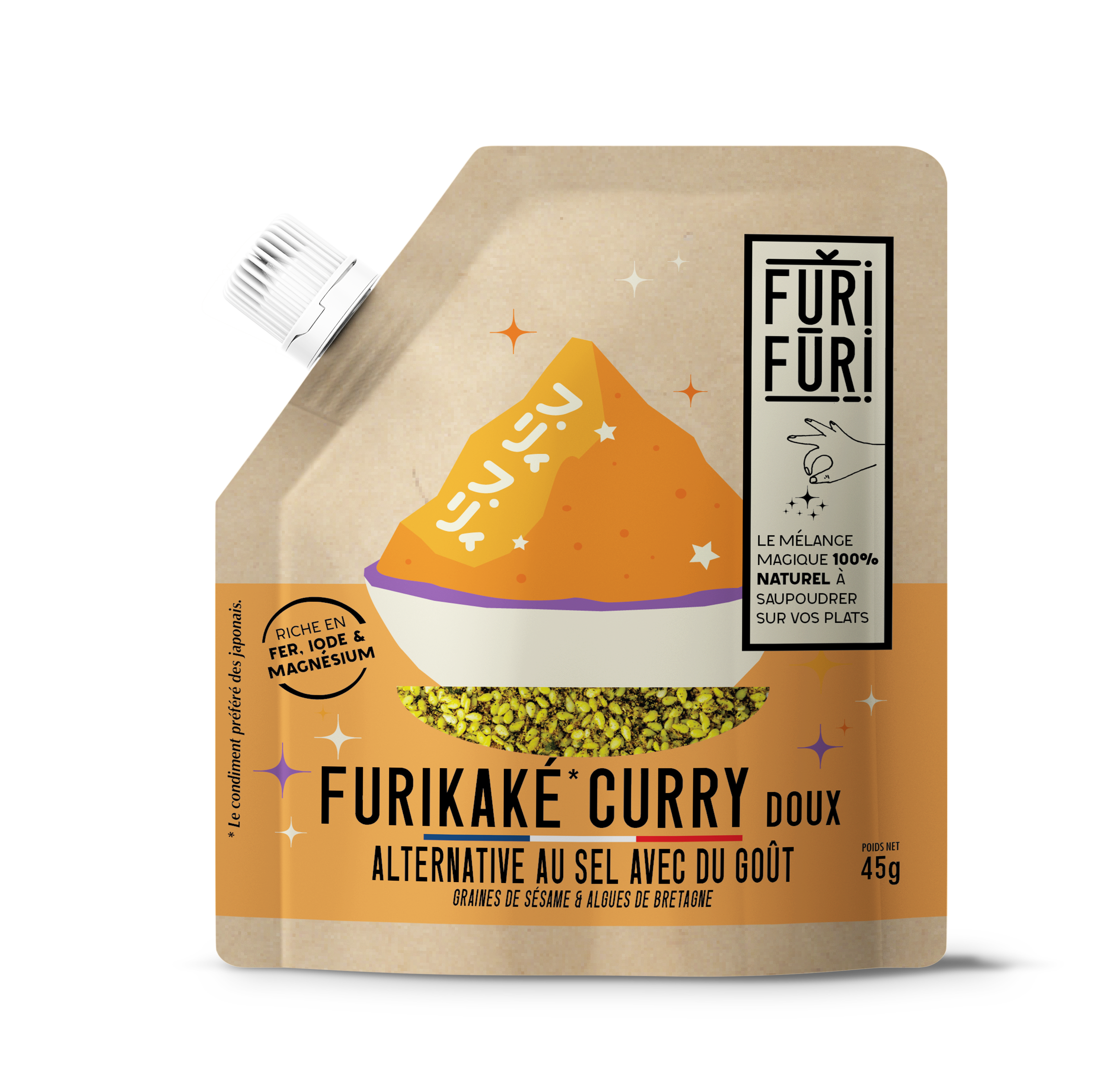 Furikake Curry - Condiment sésame & algues - alternative sel