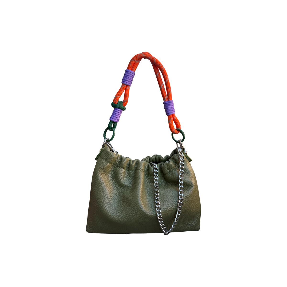 Sac cuir grainé cordon Plissa S