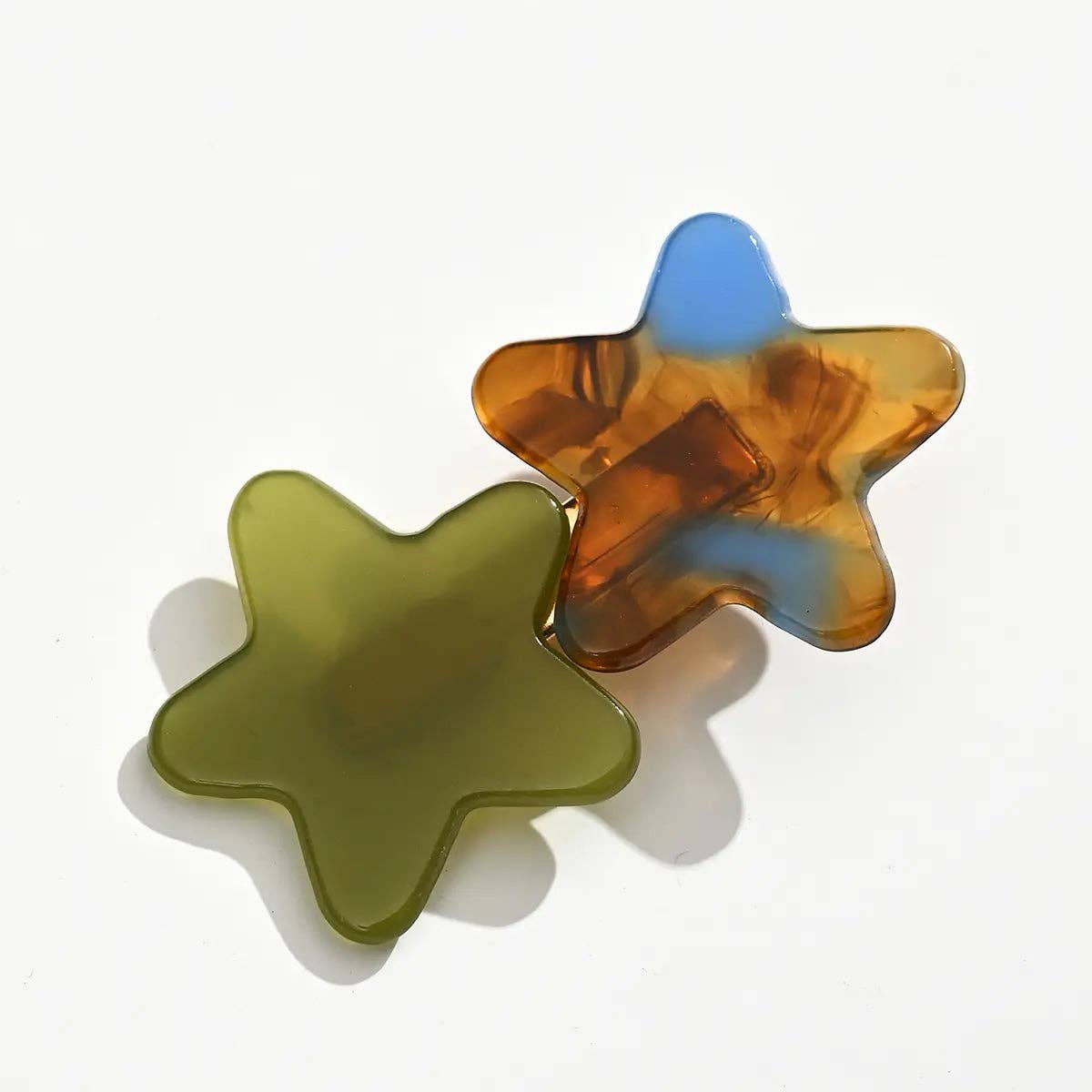 Barrettes étoile kaki I Enfant
