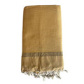 Double serviette fouta Natté moutarde 2x2m