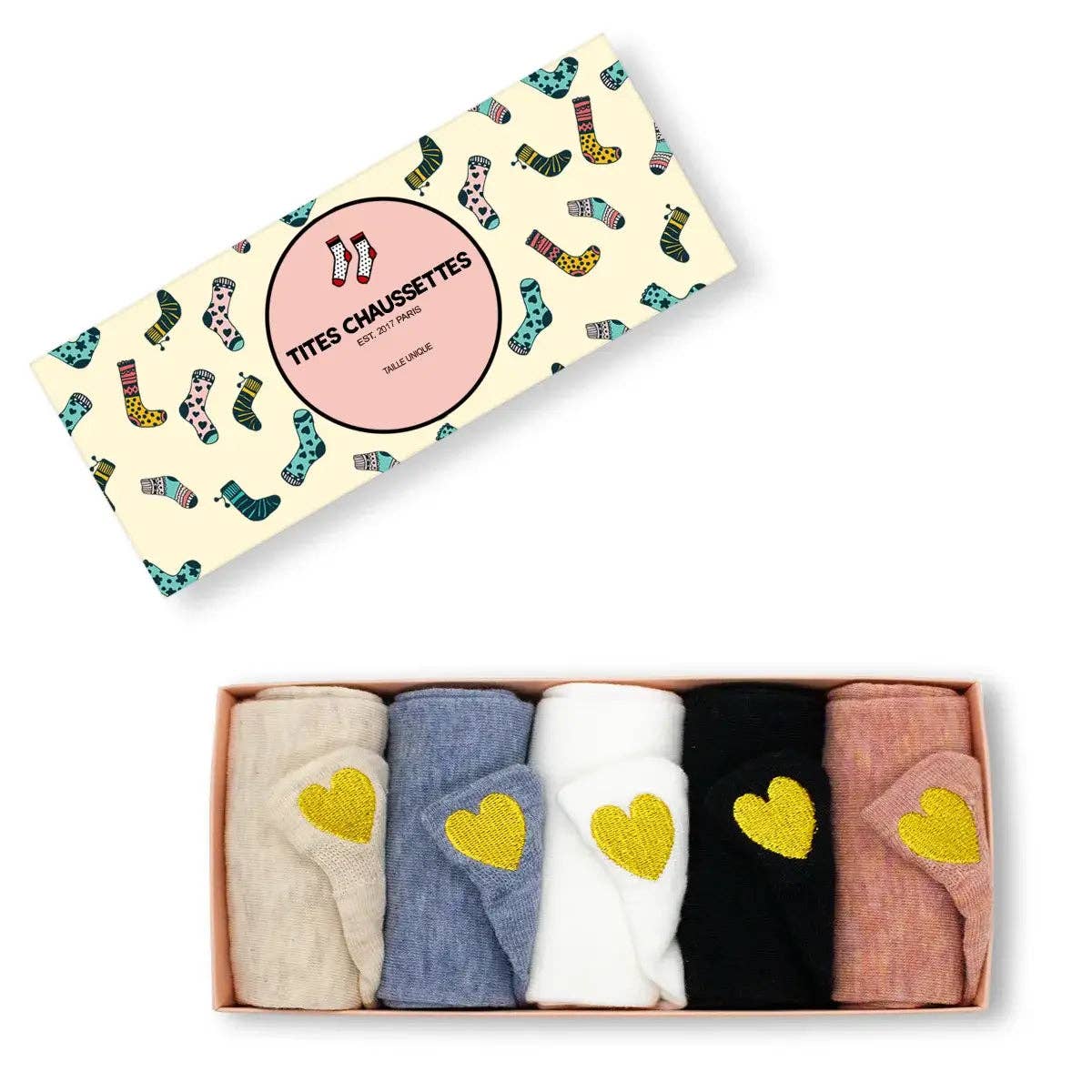 Chaussettes Languette Coeur Doré Femme I 35-41