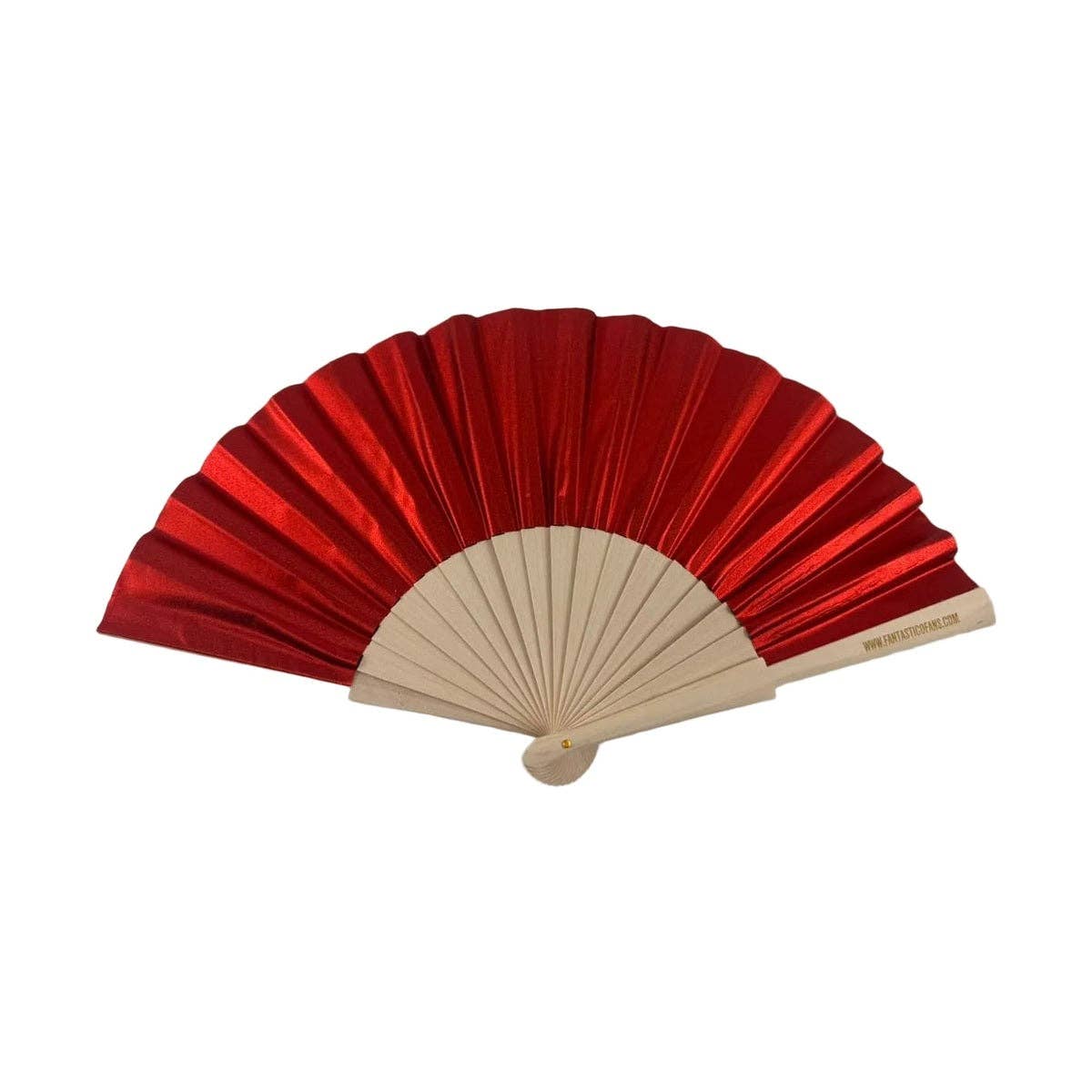 Éventail chatoyant nacré rouge 23 cm