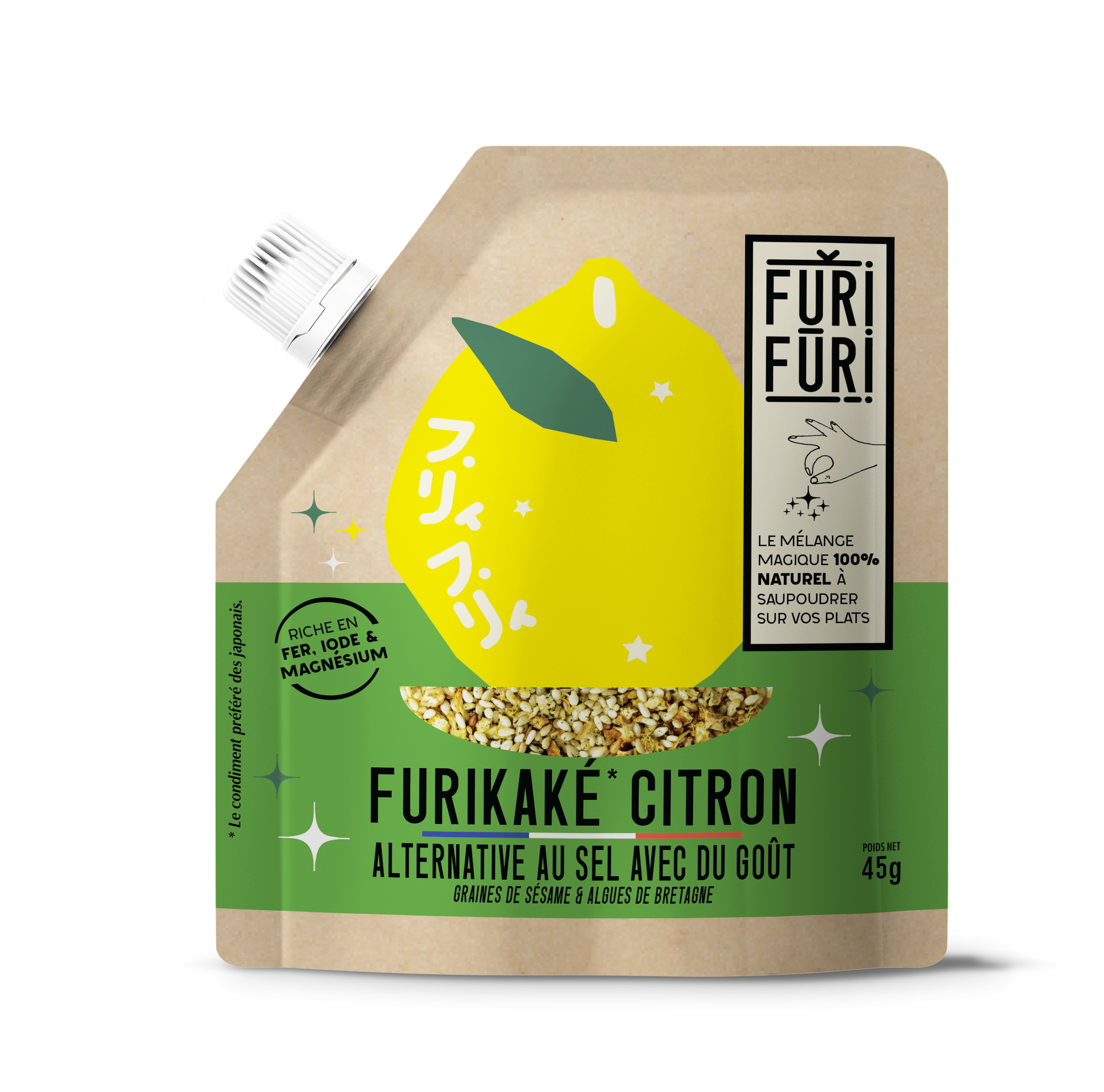 Furikake Citron - Condiment sésame & algues -alternative sel