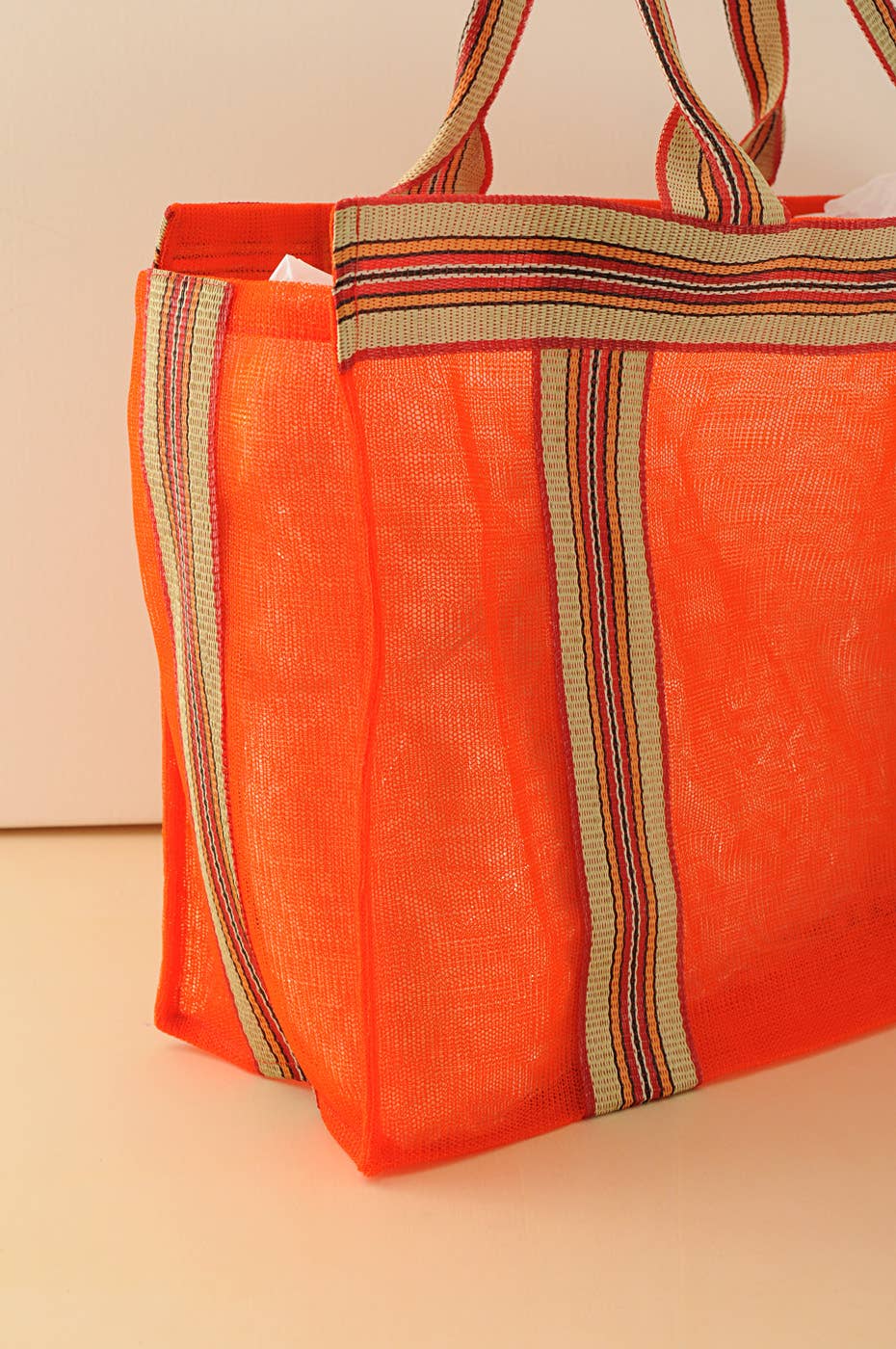 Sac plage nylon recyclé orange