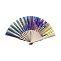 Eventail holographique licorne 23 cm
