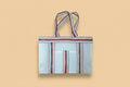 Grand sac plage nylon recyclé bleu ciel
